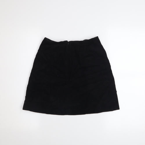 Warehouse Women’s Black Wool A-Line Short Skirt Size 10