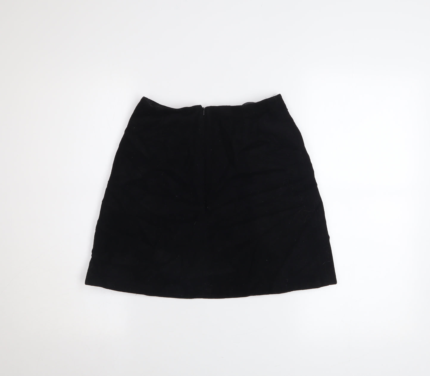 Warehouse Women’s Black Wool A-Line Short Skirt Size 10