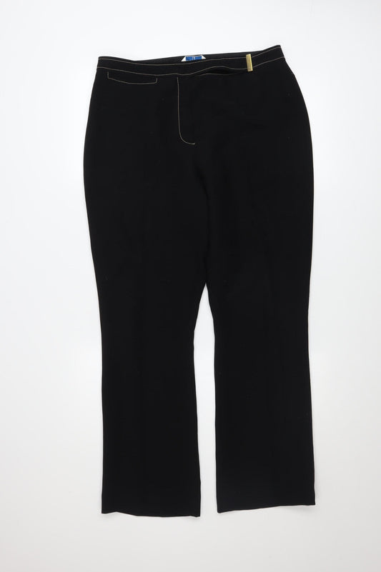 Dorothy Perkins Women's Black Size 14 Straight Leg Trousers