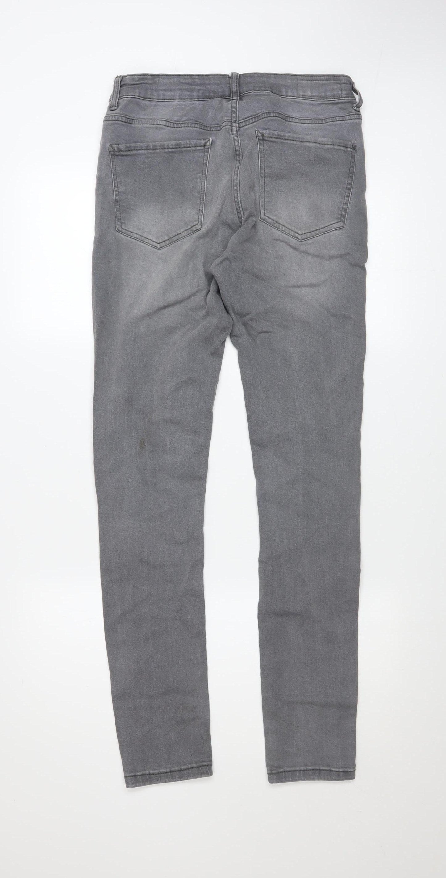 Denim Co Men’s Grey Super Skinny Jeans W32 L34 Stretch Denim
