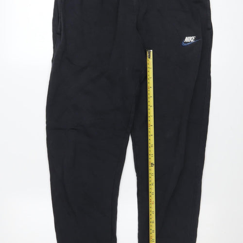 Nike Men's Black Jogger Fleece Trousers Size M Regular Fit