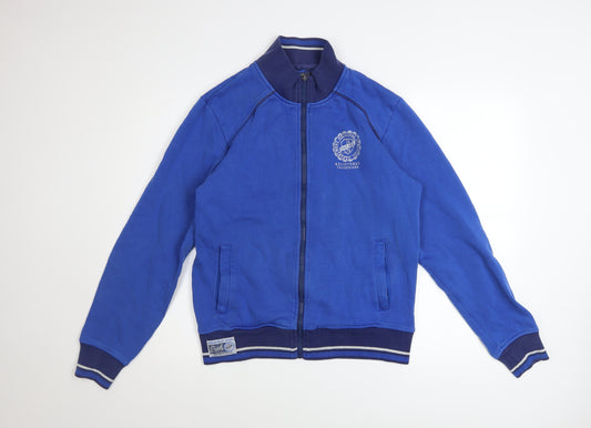 Diesel Jeans Men's Blue Medium Track Jacket Full Zip Casual Sportswear