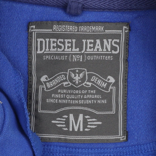 Diesel Jeans Men's Blue Medium Track Jacket Full Zip Casual Sportswear