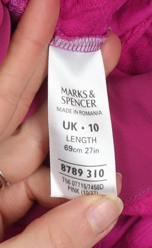 Marks and Spencer Women’s Pink Viscose Slip Dress Size 10
