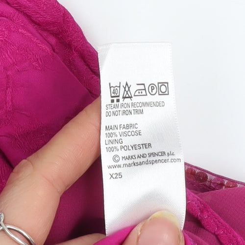 Marks and Spencer Women’s Pink Viscose Slip Dress Size 10