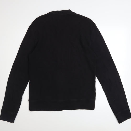 Next Men's Black Medium Basic Jacket 100% Cotton Zip Up Casual Bomber