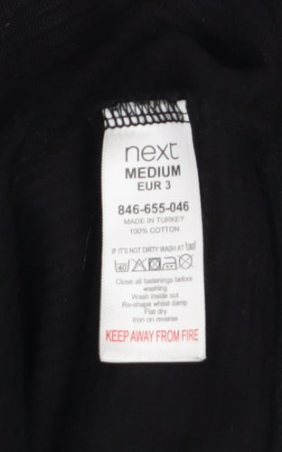 Next Men's Black Medium Basic Jacket 100% Cotton Zip Up Casual Bomber