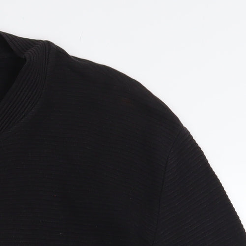 Next Men's Black Medium Basic Jacket 100% Cotton Zip Up Casual Bomber
