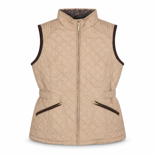 Weatherproof Women Beige Quilted Waistcoat L Regular Fit