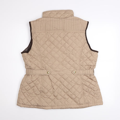 Weatherproof Women Beige Quilted Waistcoat L Regular Fit