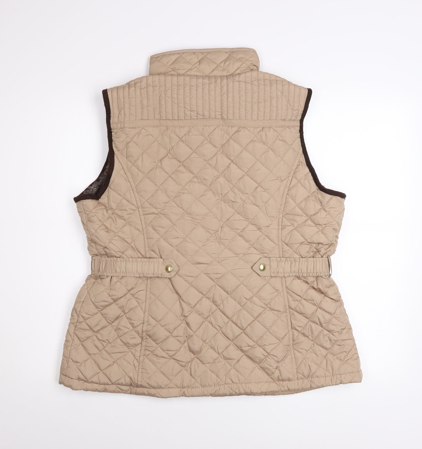 Weatherproof Women Beige Quilted Waistcoat L Regular Fit