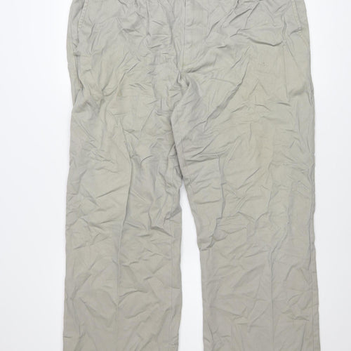 Cedarwood State Men's Beige Chino Trousers W40 L29 Cotton Regular Fit