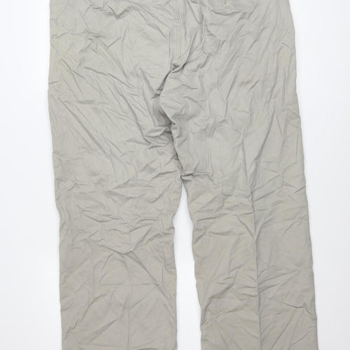 Cedarwood State Men's Beige Chino Trousers W40 L29 Cotton Regular Fit