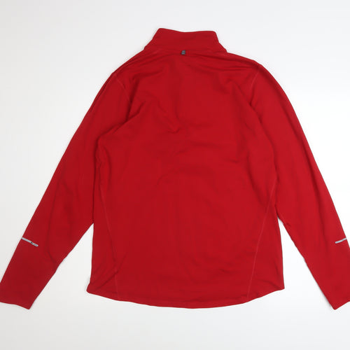 Nike Men's Red Dri-FIT 1/2 Zip Running Sweatshirt Size M