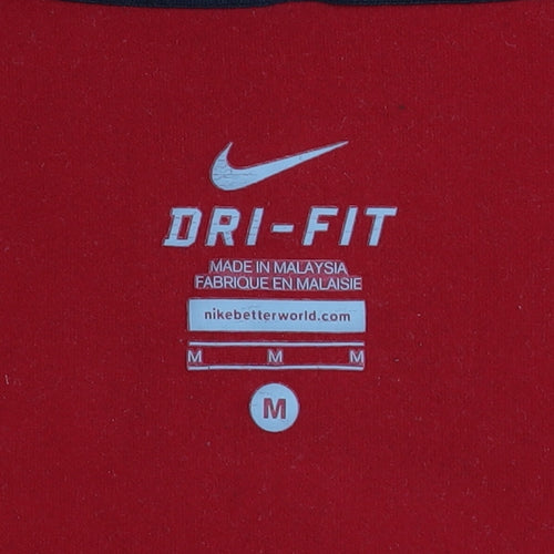 Nike Men's Red Dri-FIT 1/2 Zip Running Sweatshirt Size M