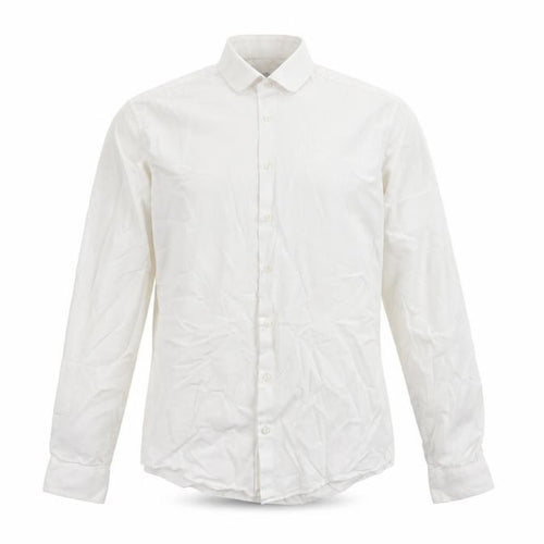 Calvin Klein Men's White Slim Fit Long Sleeve Button-Up Shirt 39