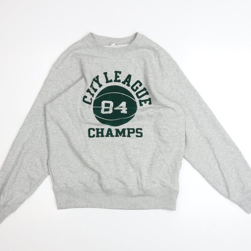 Uniqlo Boys Grey City League Champs Pullover Sweatshirt 13 Years