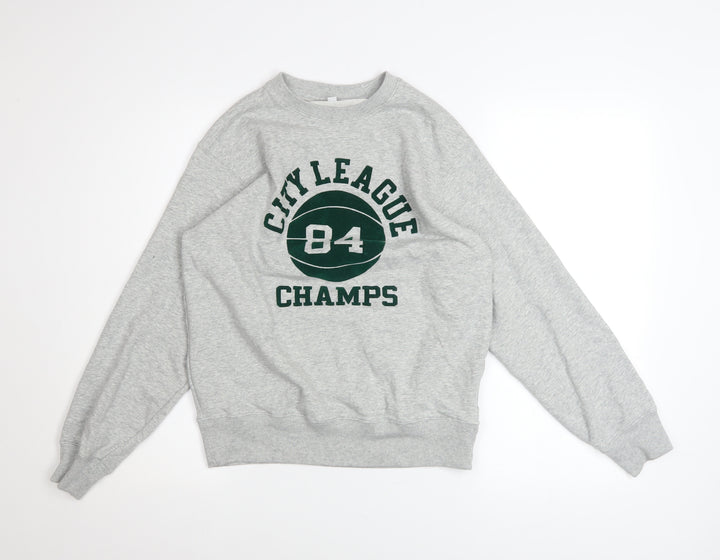Uniqlo Boys Grey City League Champs Pullover Sweatshirt 13 Years