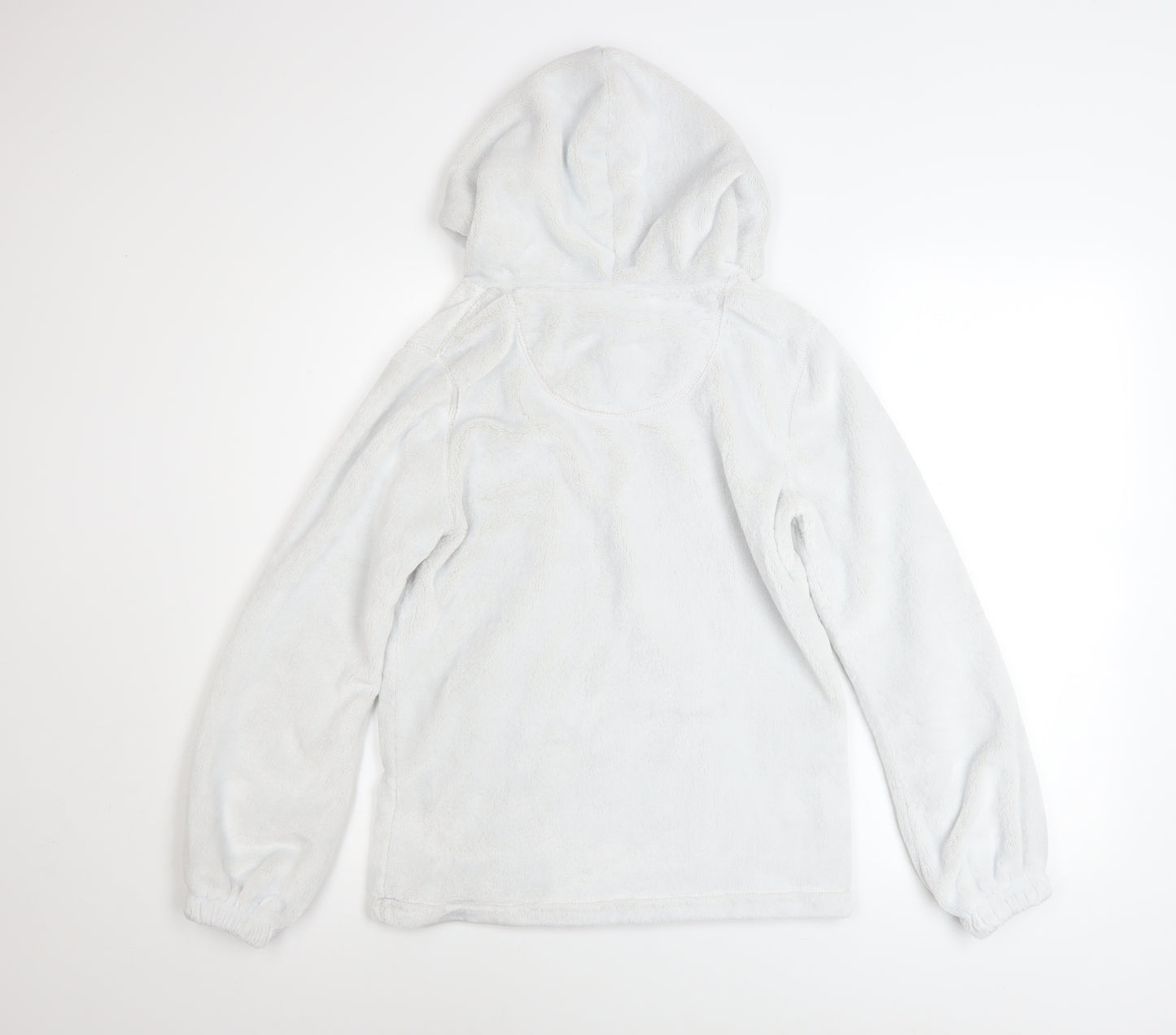 FatFace Girls White Fleece Pullover Hoodie 12-13 Years Hooded Jumper