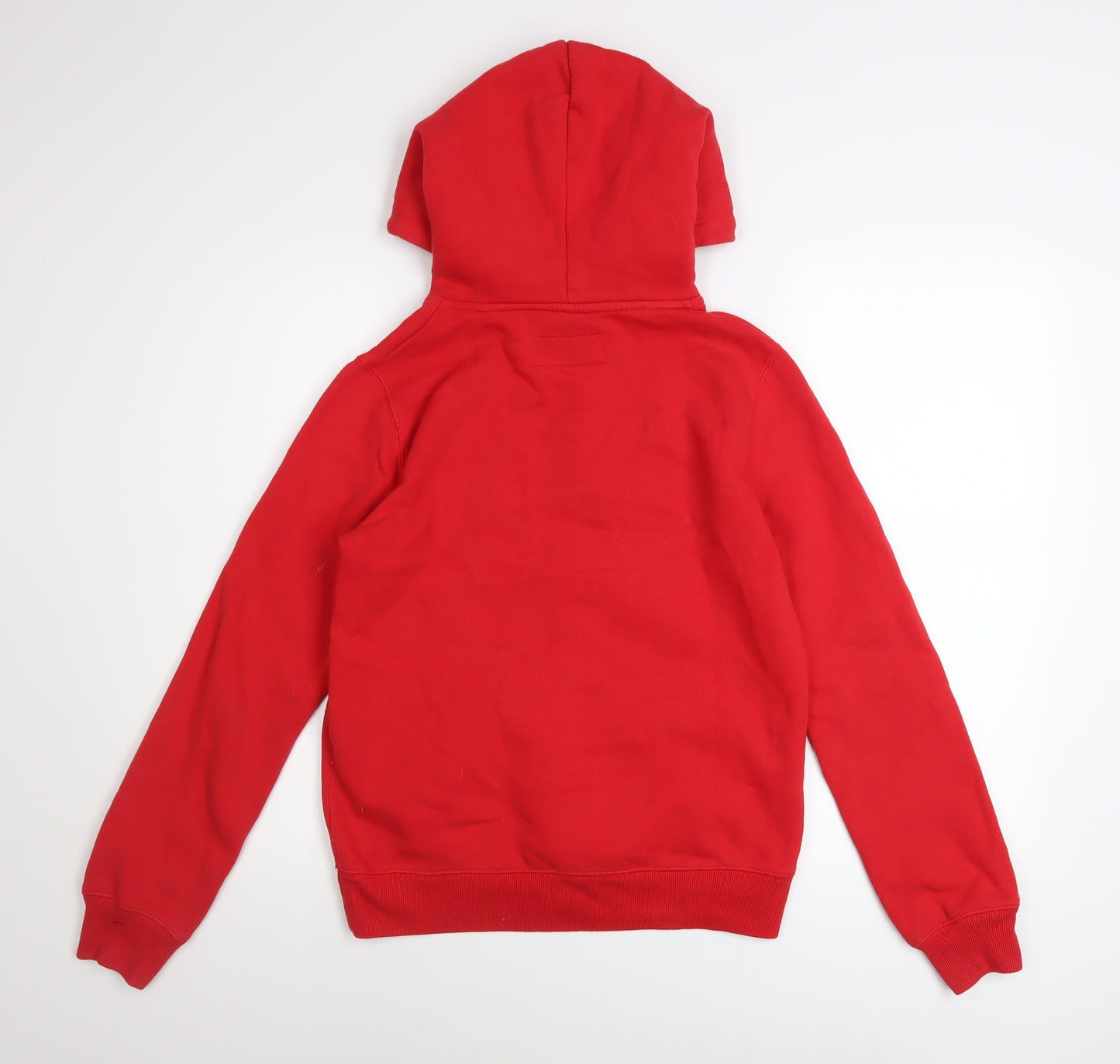 Jack Wills Women's Red Pullover Hoodie UK 10 Cotton Blend