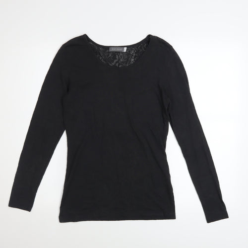 Mint Velvet Women’s Black Long Sleeve Jersey Top Size 10