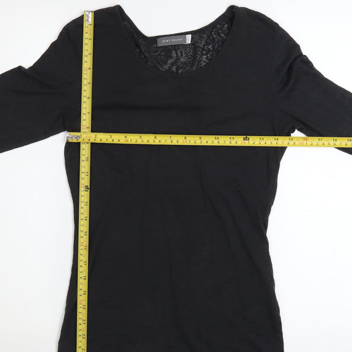 Mint Velvet Women’s Black Long Sleeve Jersey Top Size 10