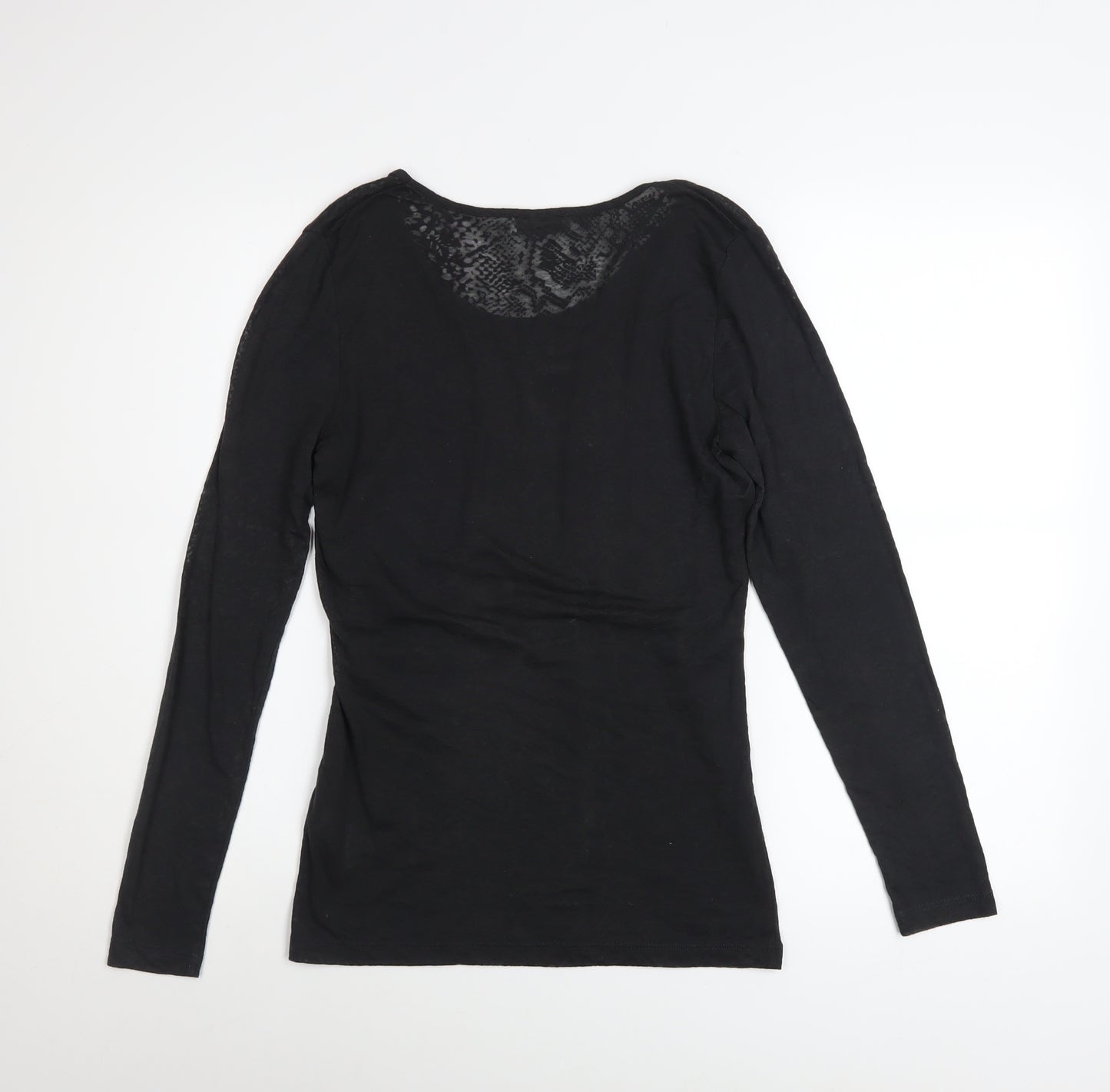 Mint Velvet Women’s Black Long Sleeve Jersey Top Size 10