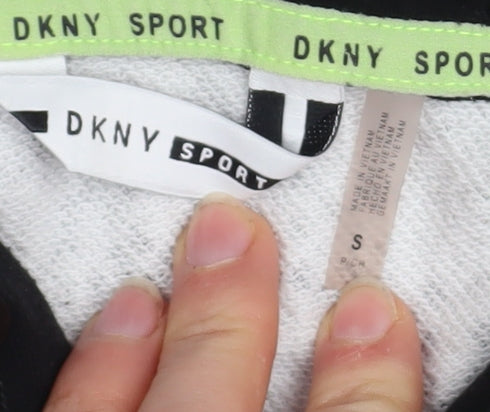DKNY Sport Women’s Black Snake Print Hooded Pullover Sweatshirt S