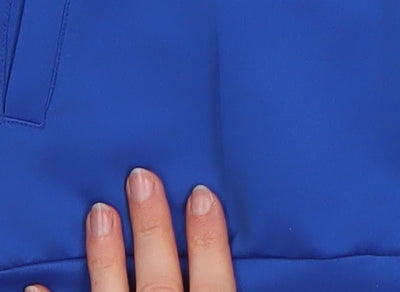 DFND Men’s Blue Black Track Jacket Size S Polyester Full Zip