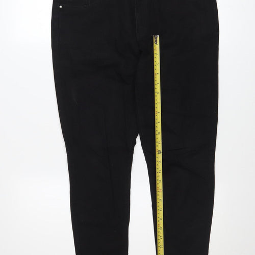 Denim Co. Women's Black Skinny Jeans Size 14 Slim Fit Mid Rise