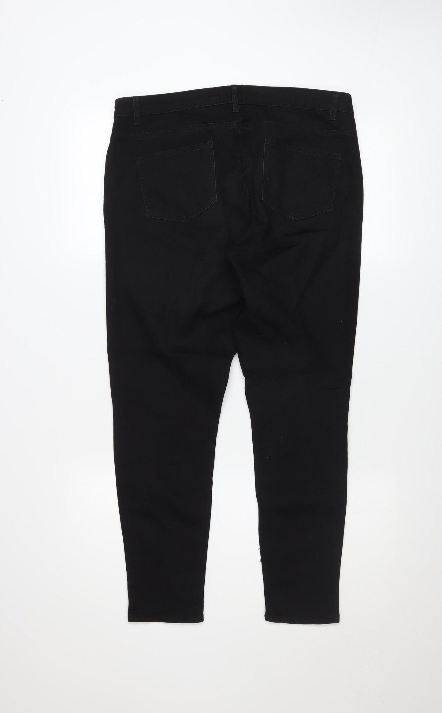 Denim Co. Women's Black Skinny Jeans Size 14 Slim Fit Mid Rise
