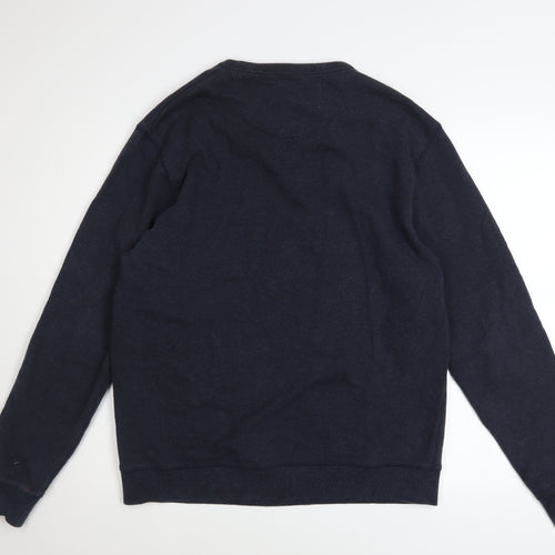 Farah Men's Navy Blue XL Cotton Crew Neck Pullover Sweatshirt