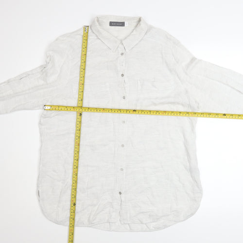 Mint Velvet Women's White Long Sleeve Button-Up Shirt Size 16