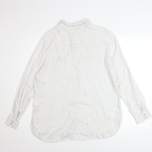 Mint Velvet Women's White Long Sleeve Button-Up Shirt Size 16
