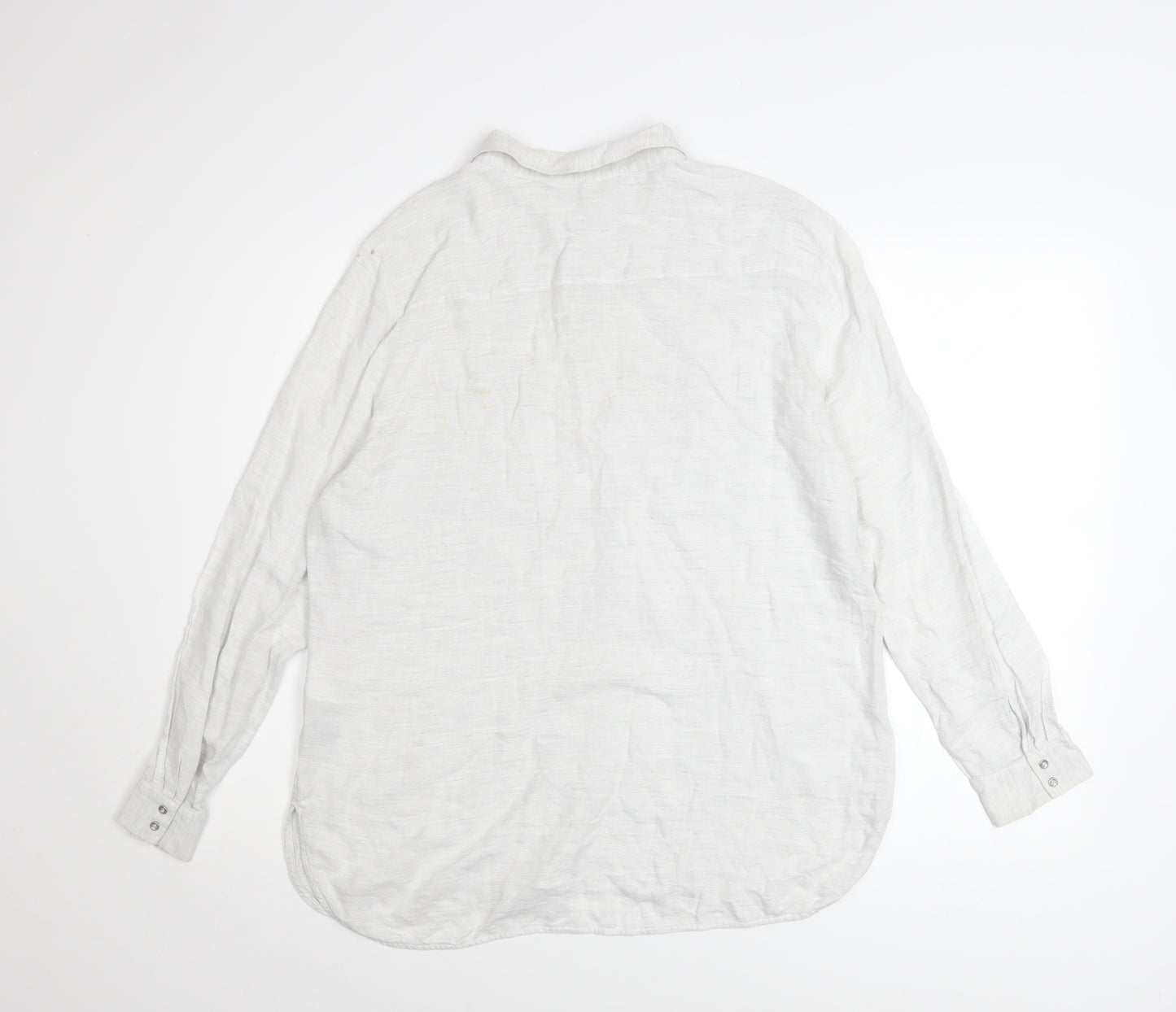 Mint Velvet Women's White Long Sleeve Button-Up Shirt Size 16