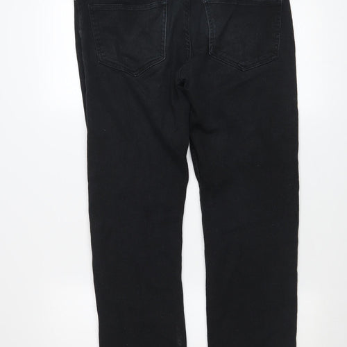 Denim Co. Men's Black Straight Stretch Jeans W32 L30