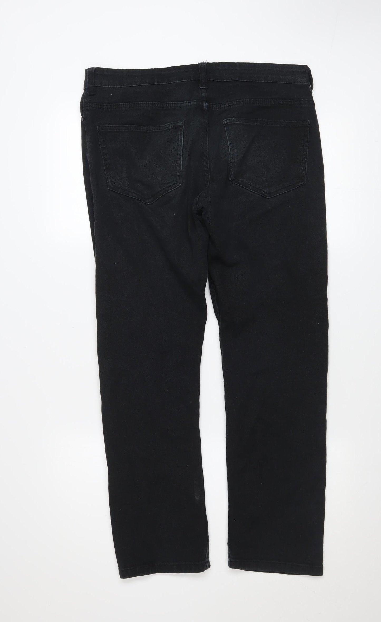 Denim Co. Men's Black Straight Stretch Jeans W32 L30