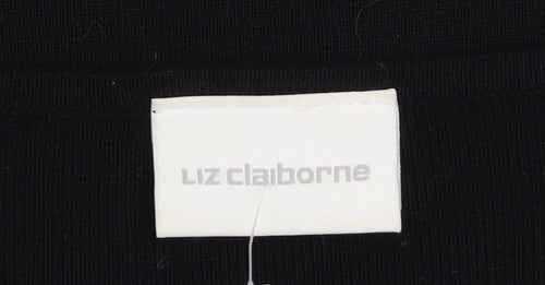 Liz Claiborne Women’s Black Beaded V-Neck Long Sleeve Jumper Size S