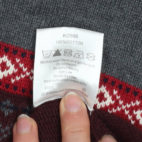 Jacamo Men’s Multicoloured 3XL Fair Isle Cotton Jumper