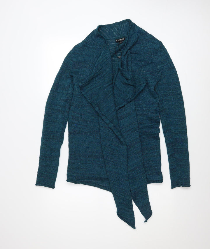 Express Women's Blue Open Front Knit Cardigan Size M