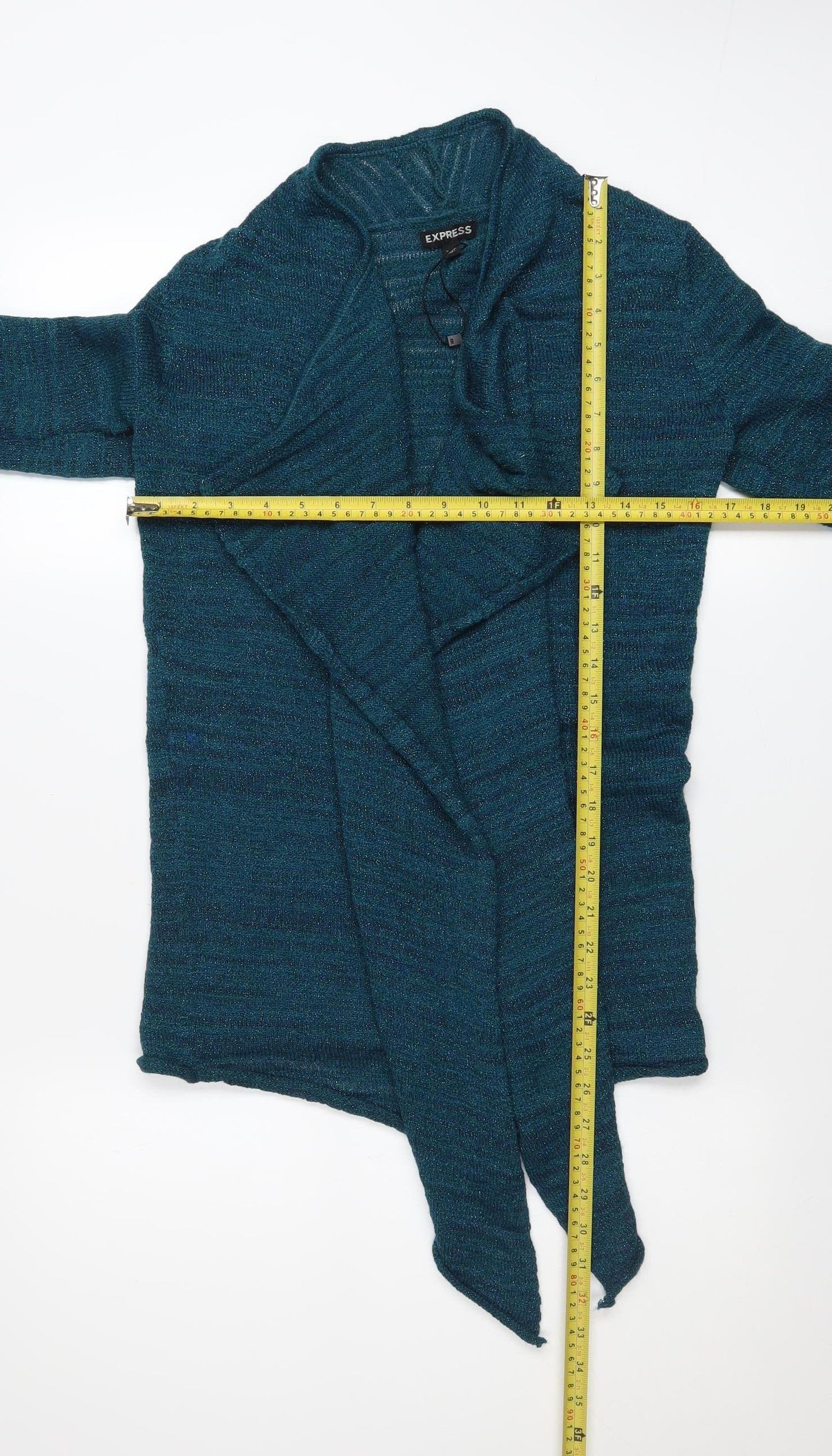 Express Women's Blue Open Front Knit Cardigan Size M