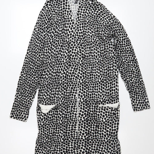 Capsule Women’s Black Polka Dot Longline Cardigan Size 8/10