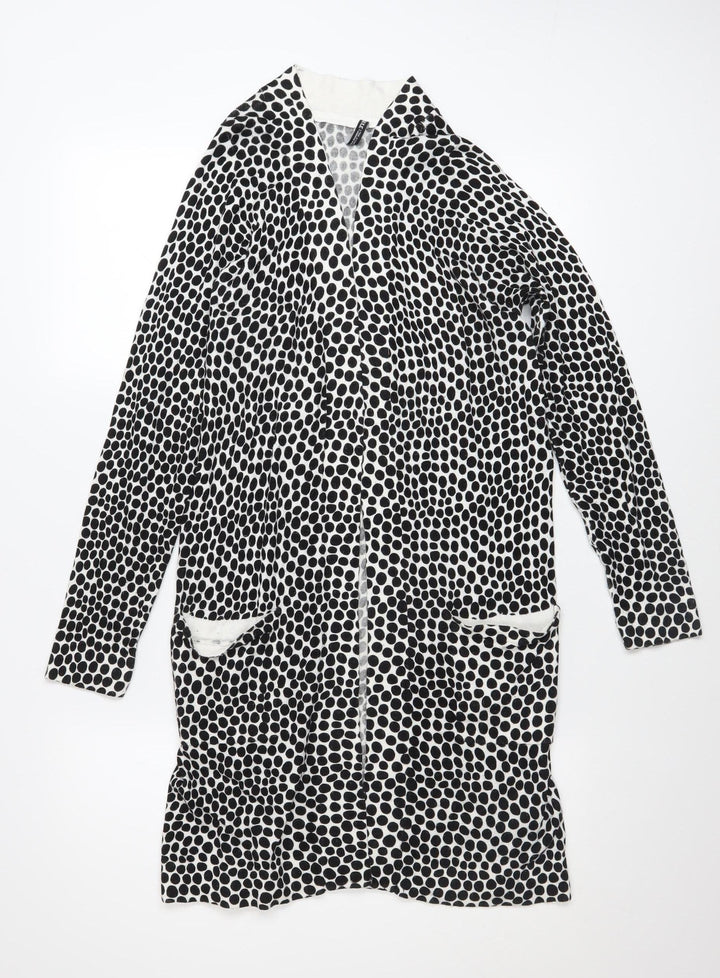Capsule Women’s Black Polka Dot Longline Cardigan Size 8/10