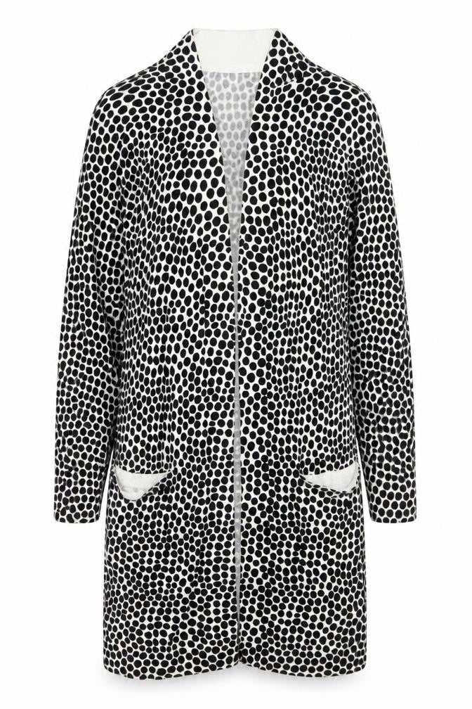 Capsule Women’s Black Polka Dot Longline Cardigan Size 8/10