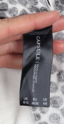 Capsule Women’s Black Polka Dot Longline Cardigan Size 8/10
