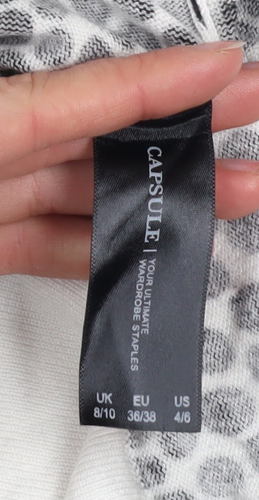 Capsule Women’s Black Polka Dot Longline Cardigan Size 8/10