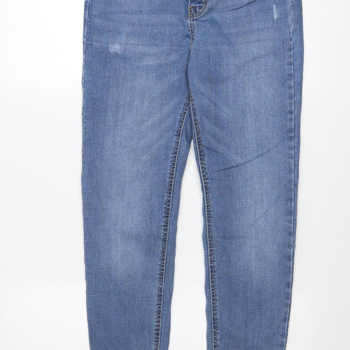 Pull&Bear Women Blue Size 10 Skinny High Rise Stretch Jeans
