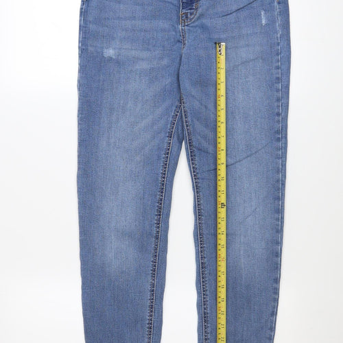 Pull&Bear Women Blue Size 10 Skinny High Rise Stretch Jeans