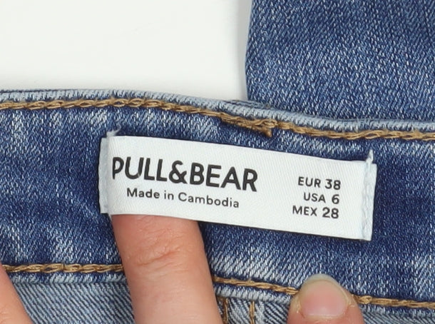 Pull&Bear Women Blue Size 10 Skinny High Rise Stretch Jeans