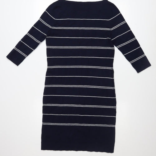 Precis Petite Women's Blue Striped Knit Sheath Dress Size 10